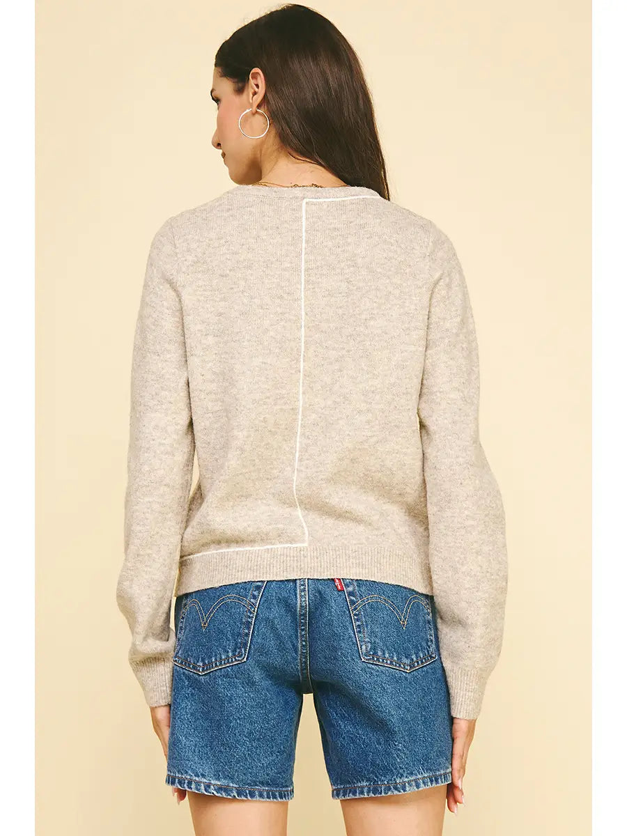 Stitch Detailed Knit Sweater