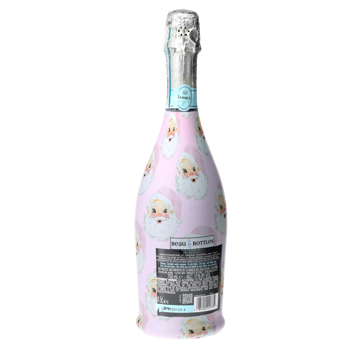 Pink Santa Prosecco Bottle Wrap – Christmas Gift