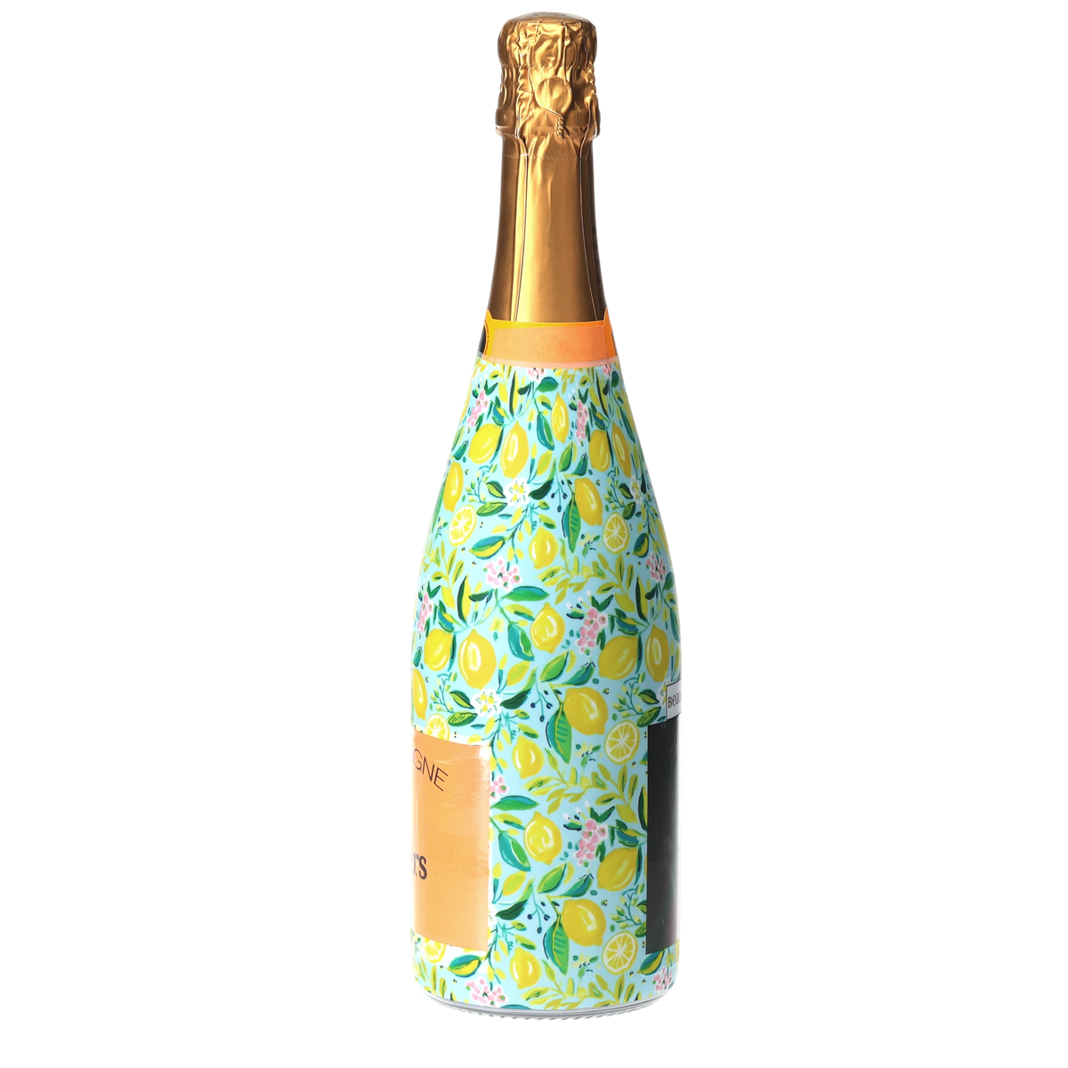 Lemon Champagne Bottle Wrap – Hostess Gift