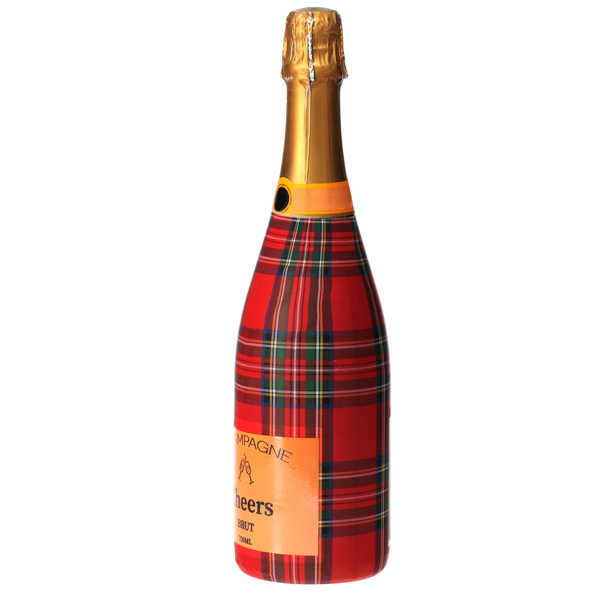 Christmas Tartan Champagne Bottle Wrap – Holiday Gift