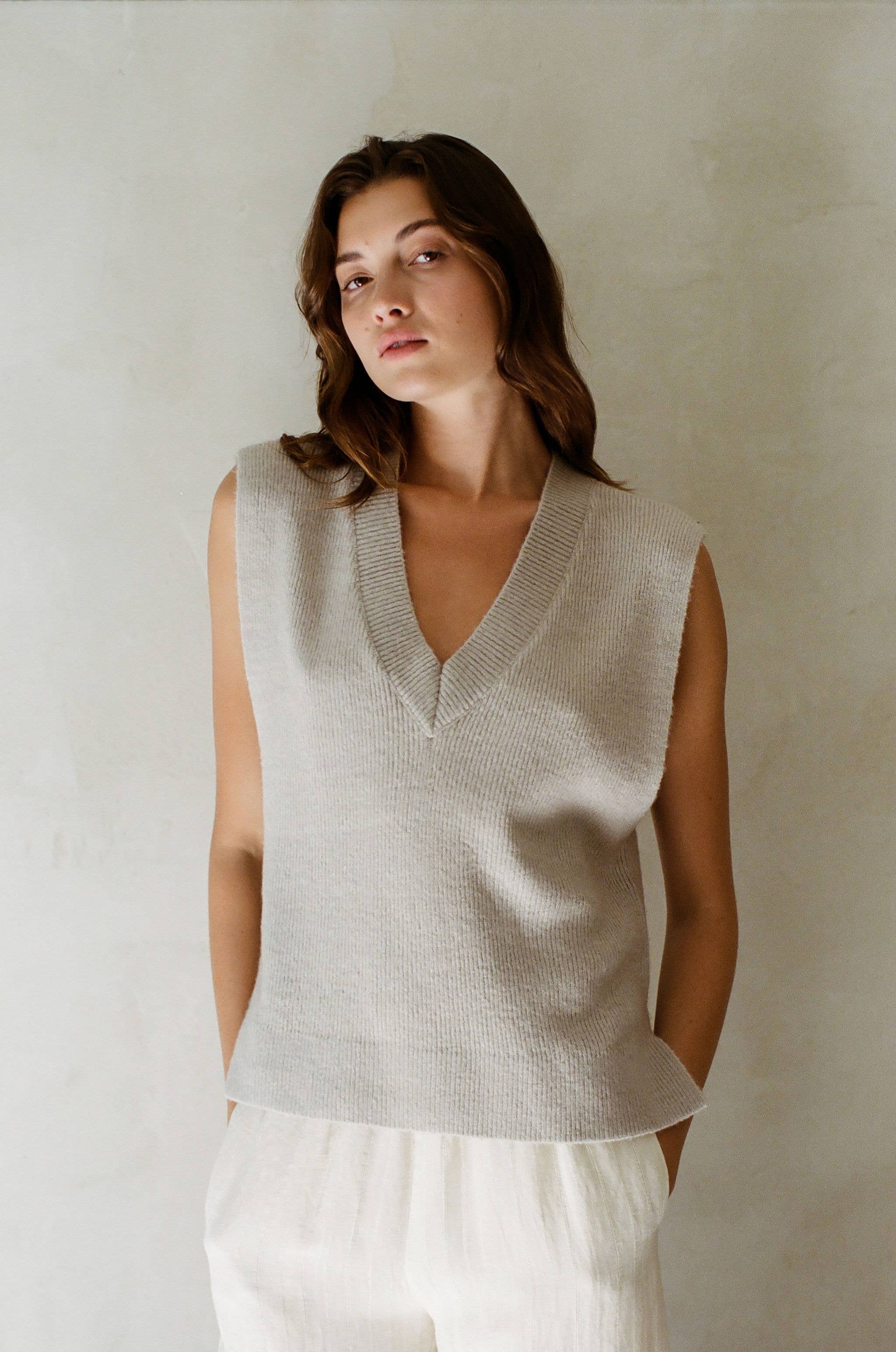 Luxe Layer V-Neck Vest