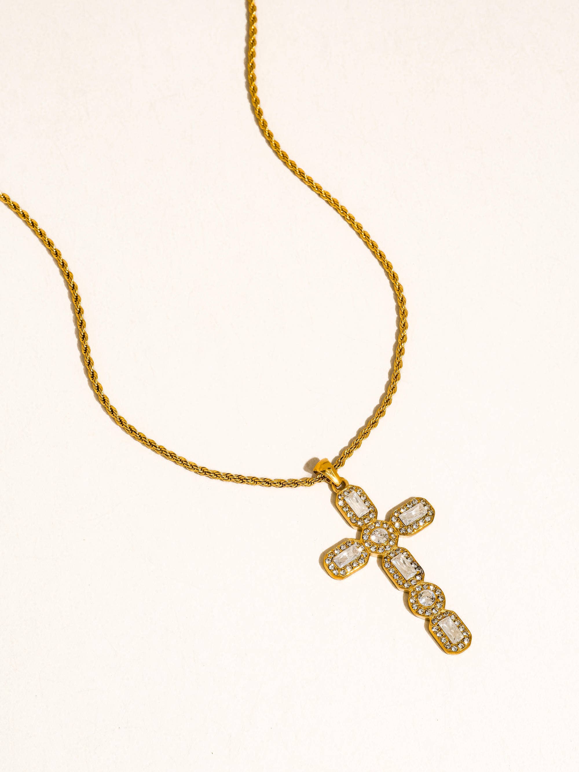 18K Gold Cross Necklace