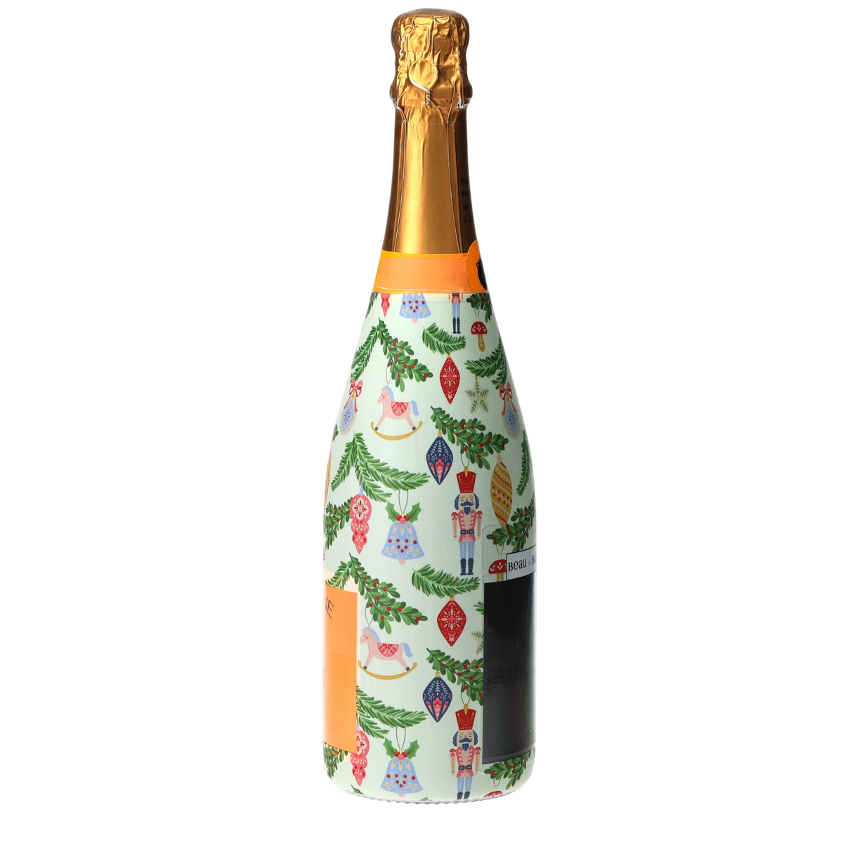 Christmas Ornament Champagne Bottle Wrap – Holiday Hostess Gift