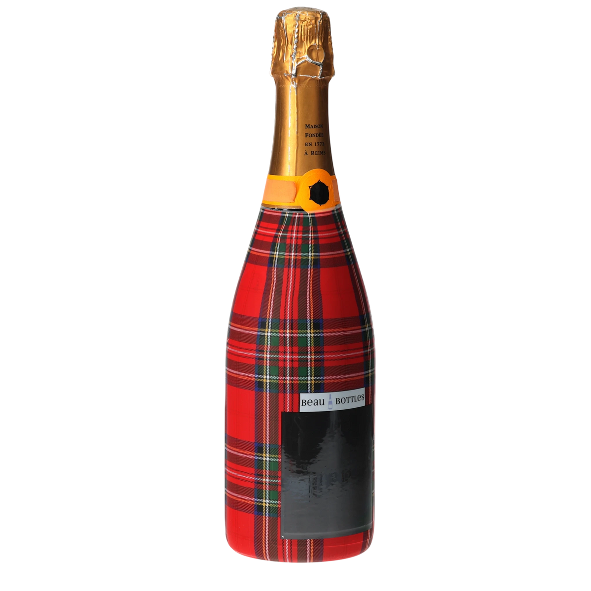 Christmas Tartan Champagne Bottle Wrap – Holiday Gift
