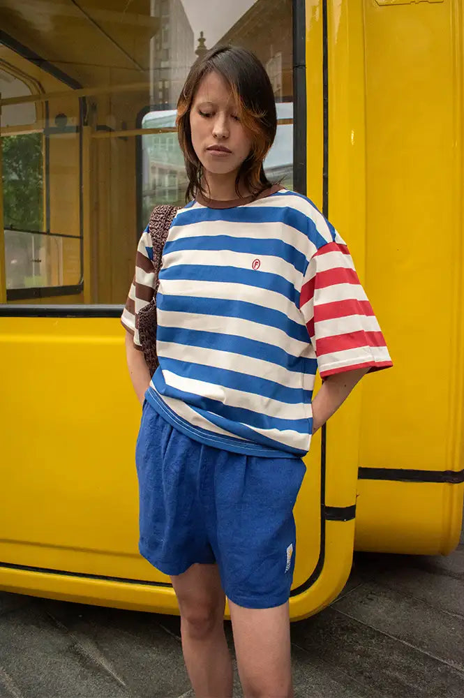 FRNCH Chelem Electric Blue Striped T-Shirt