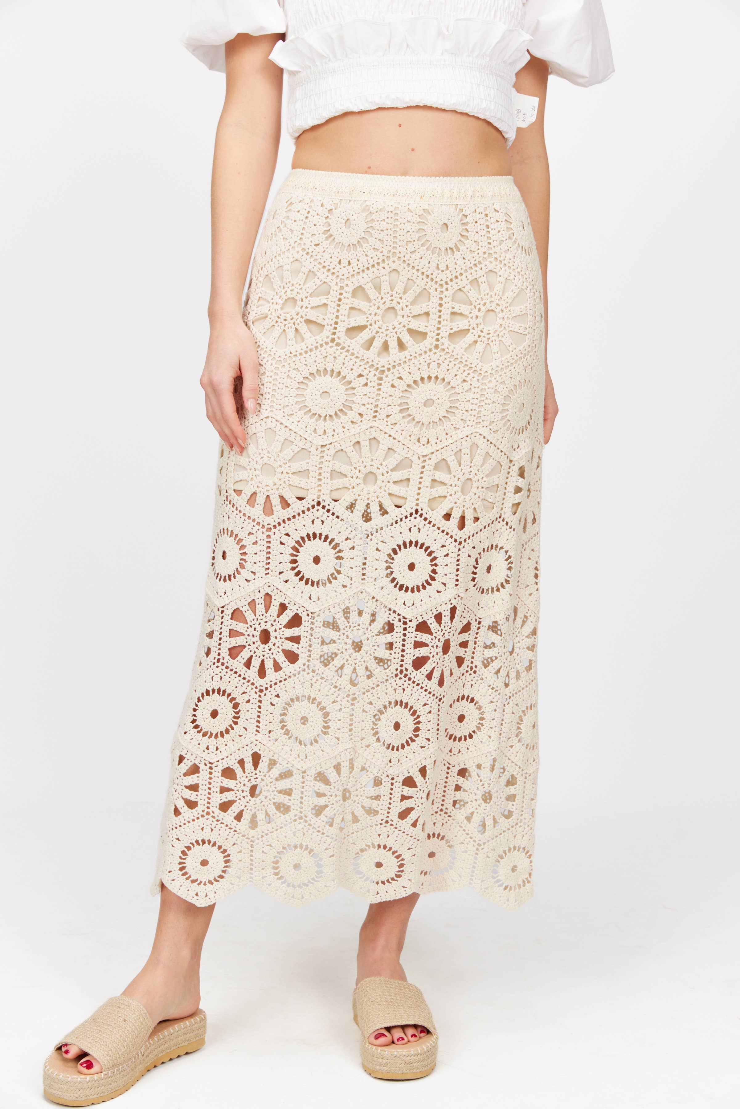 BOHO Breeze Crochet Maxi Skirt