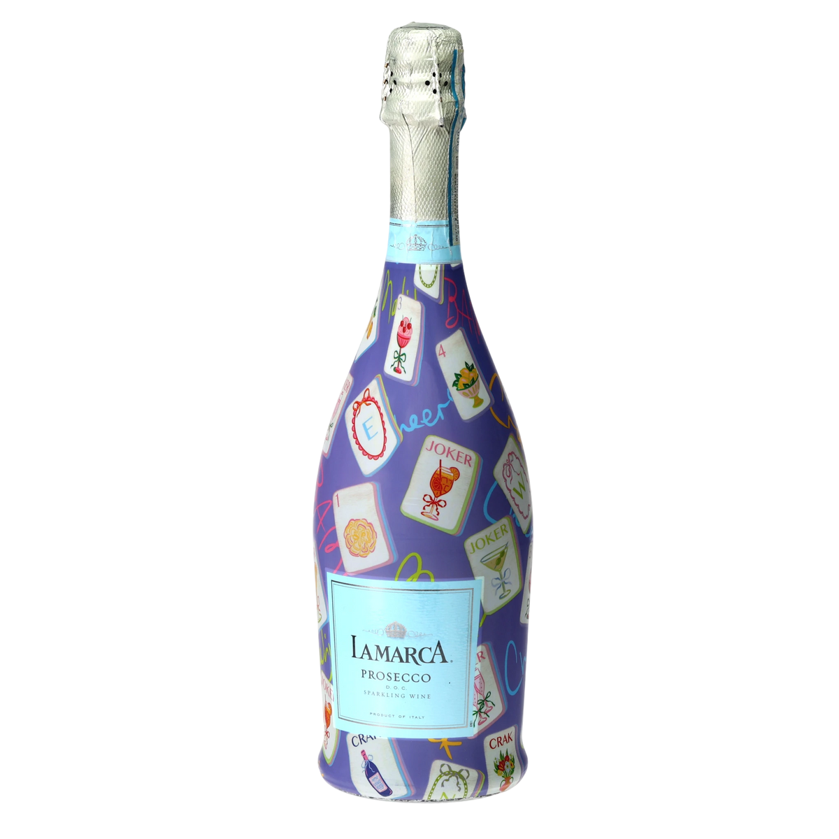 Purple Mahjong Prosecco Bottle Wrap – Gift for Her