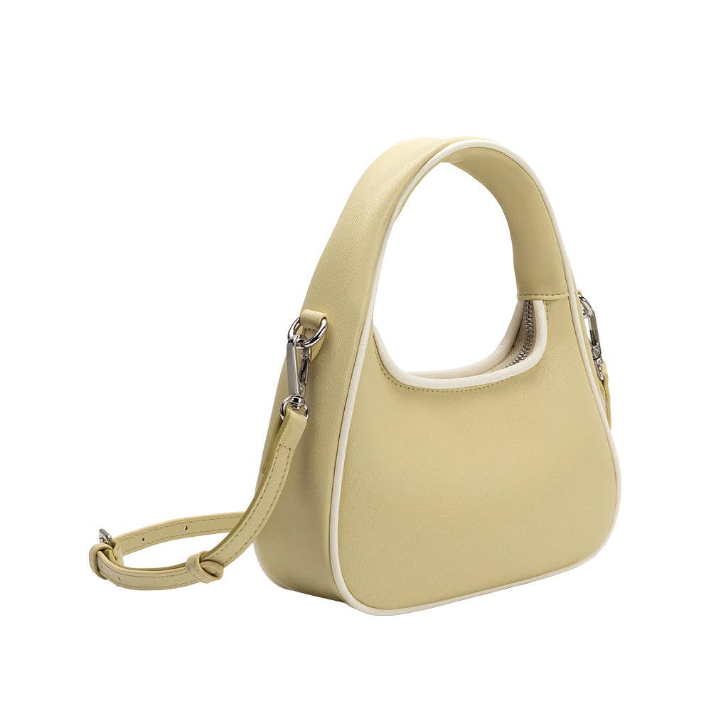 Sarita Yellow Top Handle Leather Bag