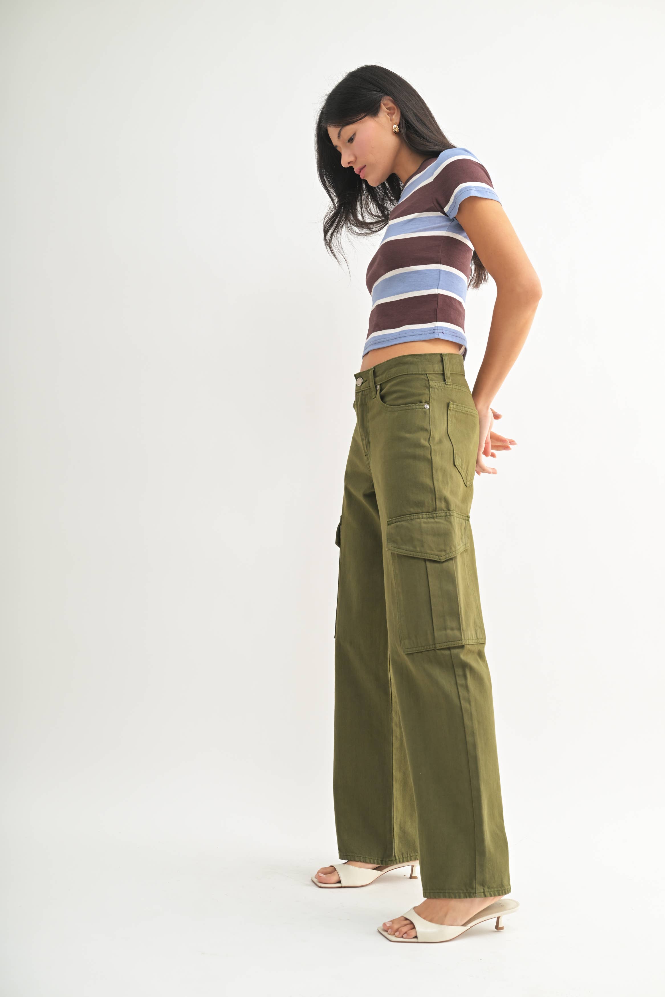 Cargo Pocket Jean DARK OLIVE