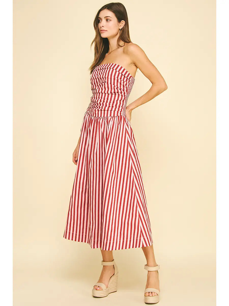 Stripe Tube Maxi Dress