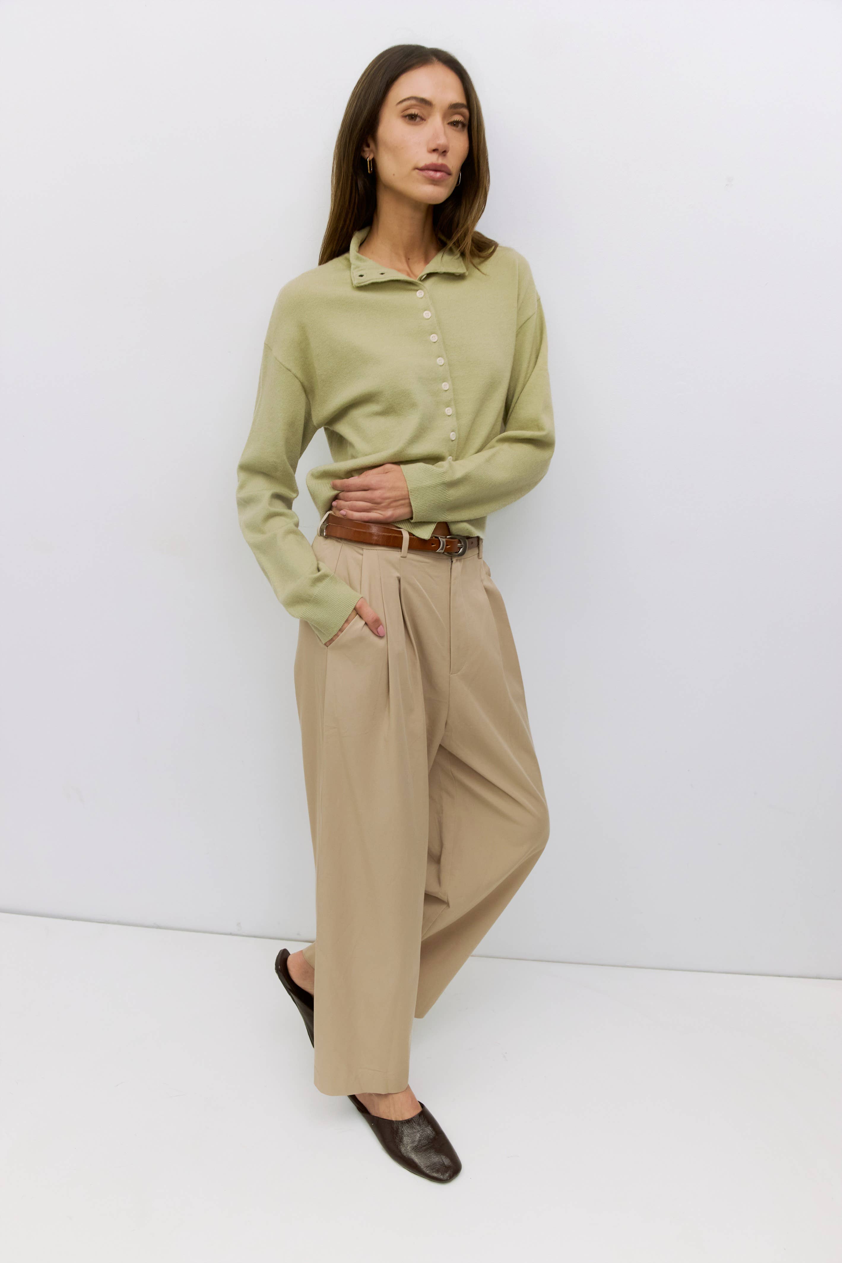 The Brooks Cardigan | High Neck Cardigan