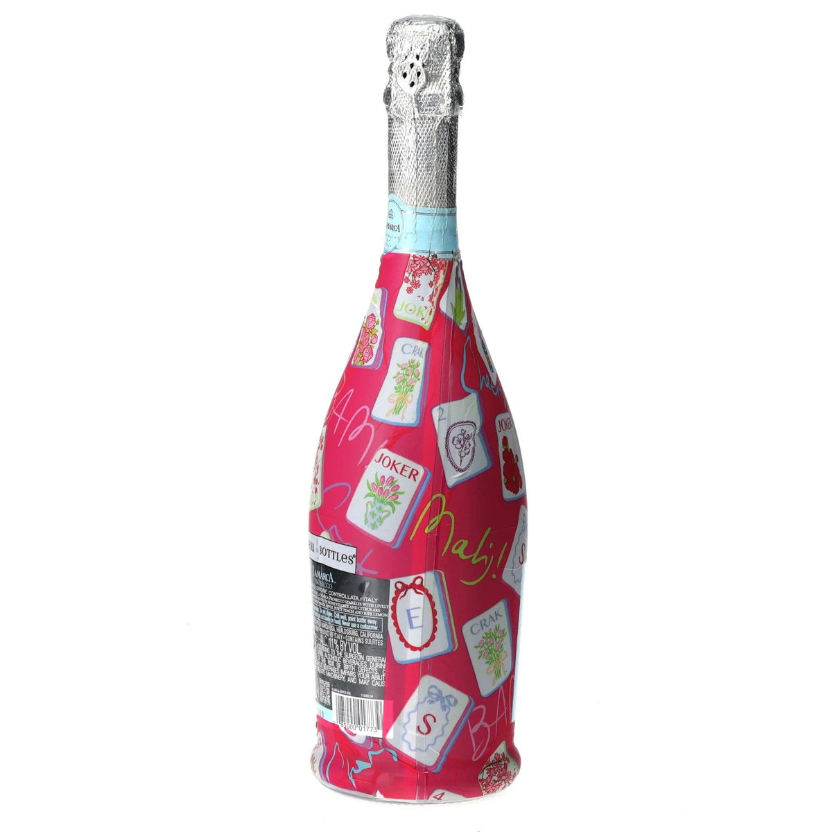 Pink Mahjong Prosecco Bottle Wrap – Gift for Her