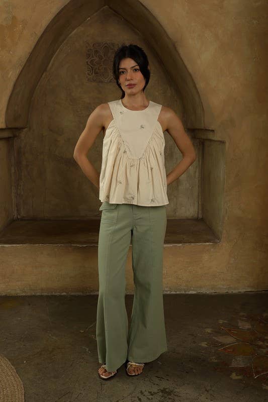 Wild Flower Ruffle Top