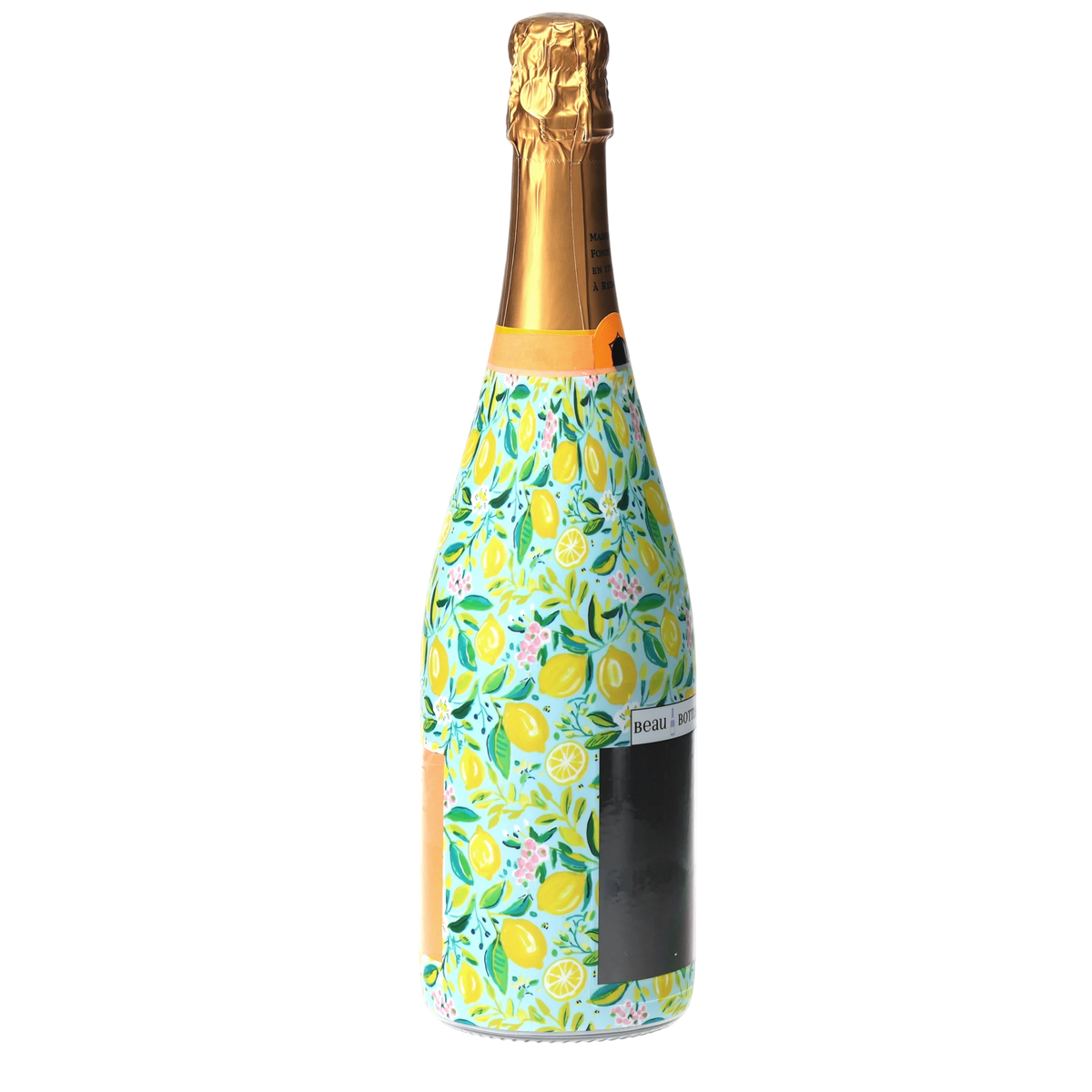 Lemon Champagne Bottle Wrap – Hostess Gift