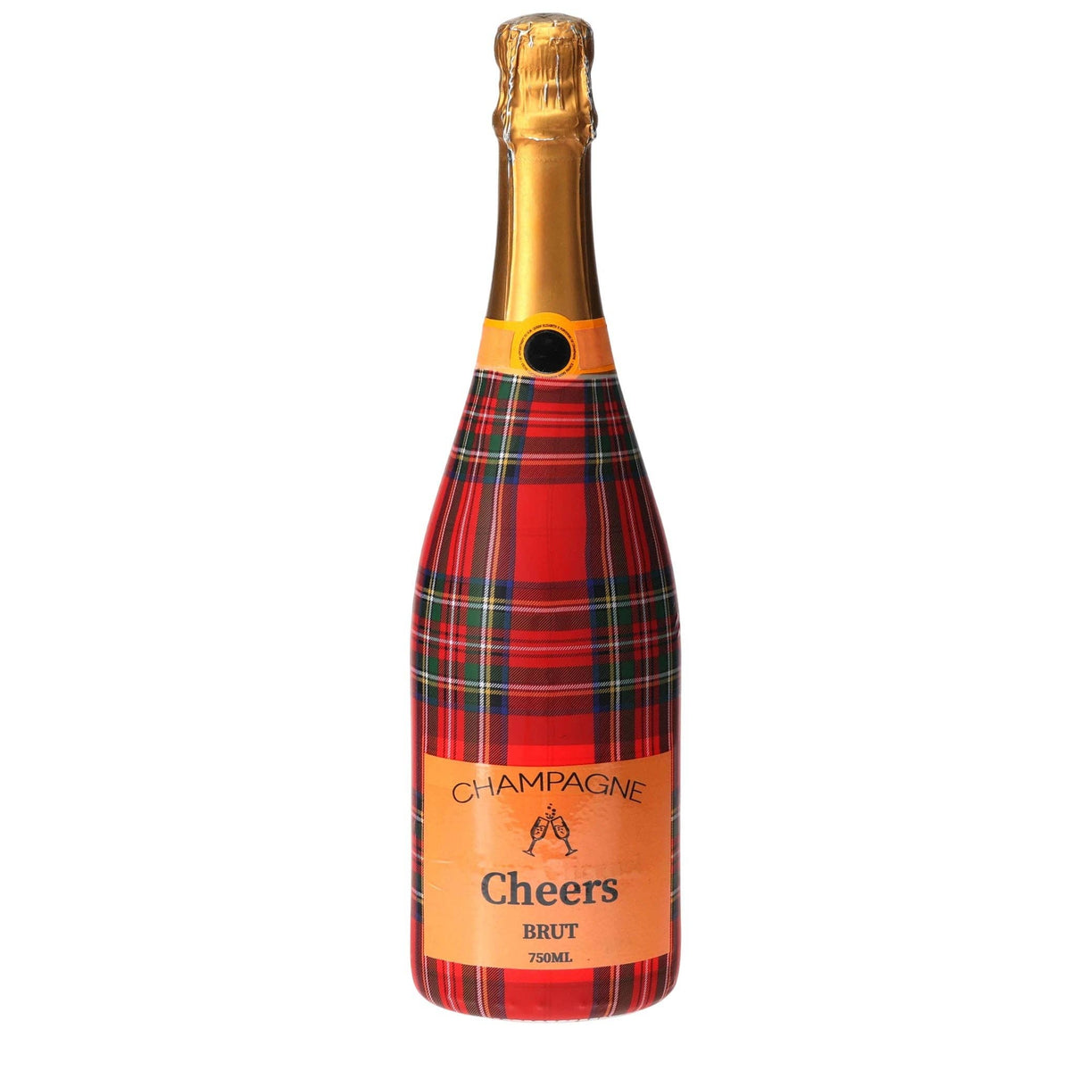 Christmas Tartan Champagne Bottle Wrap – Holiday Gift