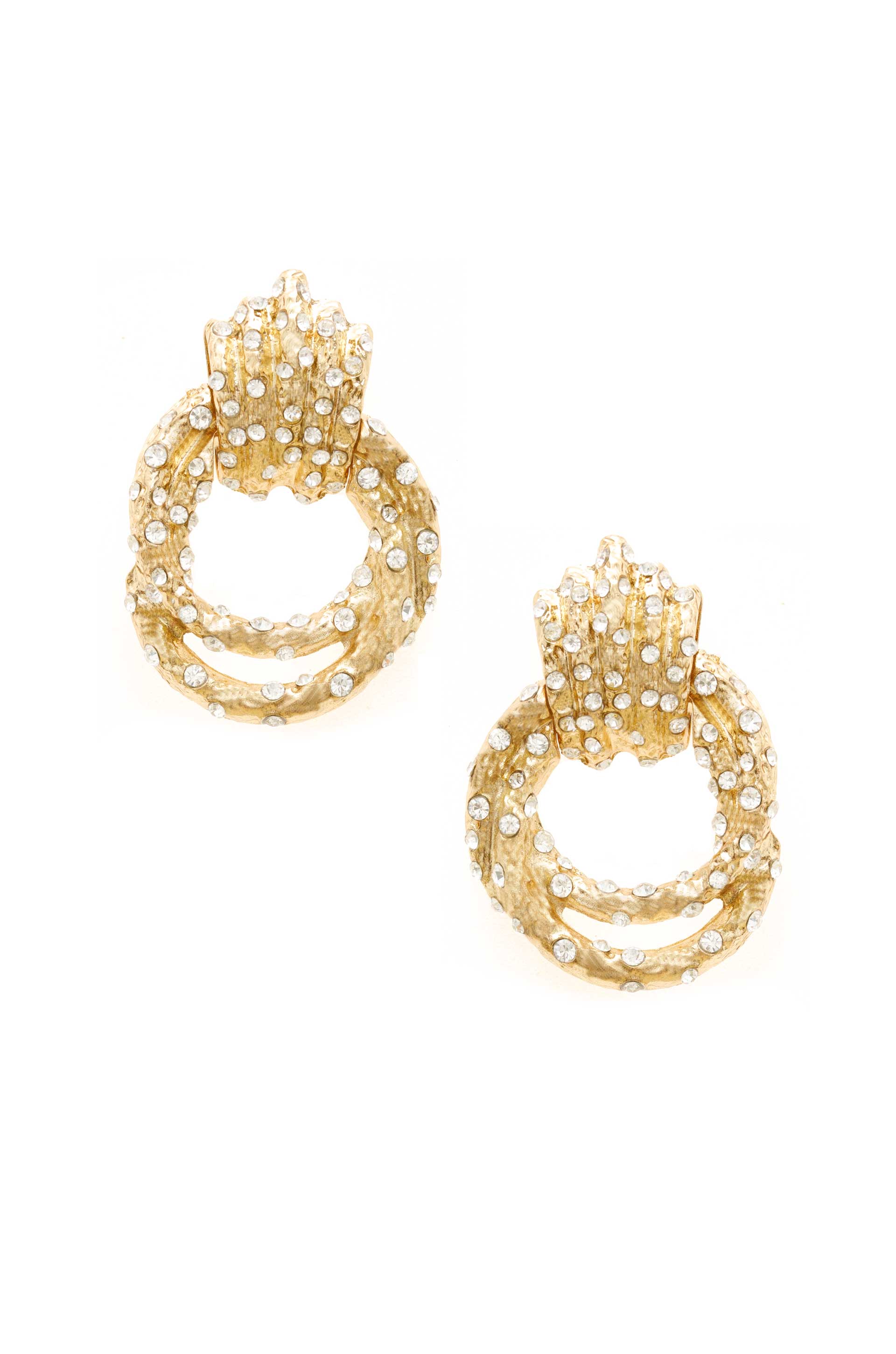 Only Royalty 18k Gold Plated Crystal Earrings