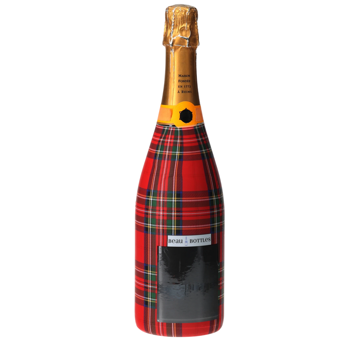 Christmas Tartan Champagne Bottle Wrap – Holiday Gift