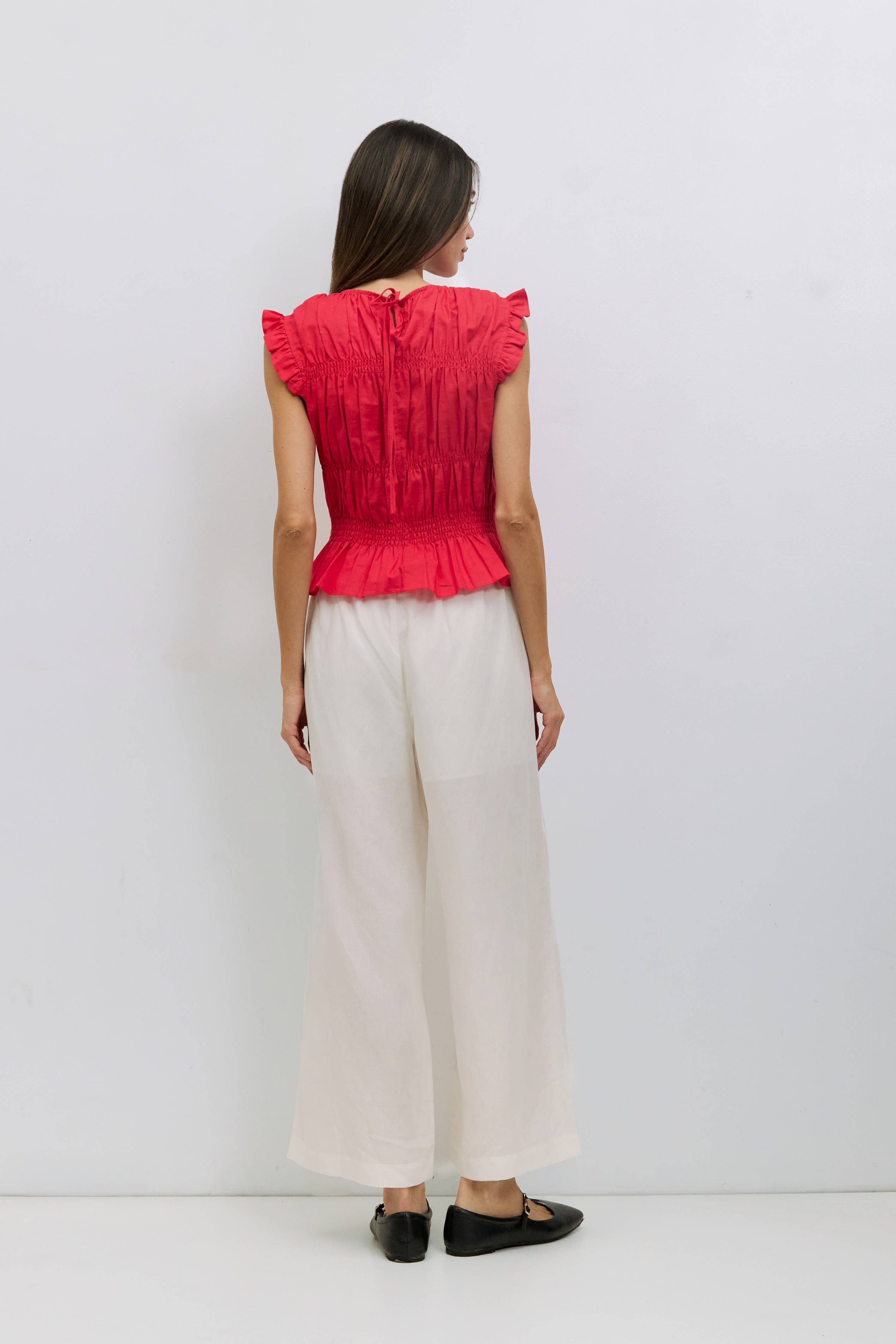 The Eugenie Top | Smocked Ruffle Top