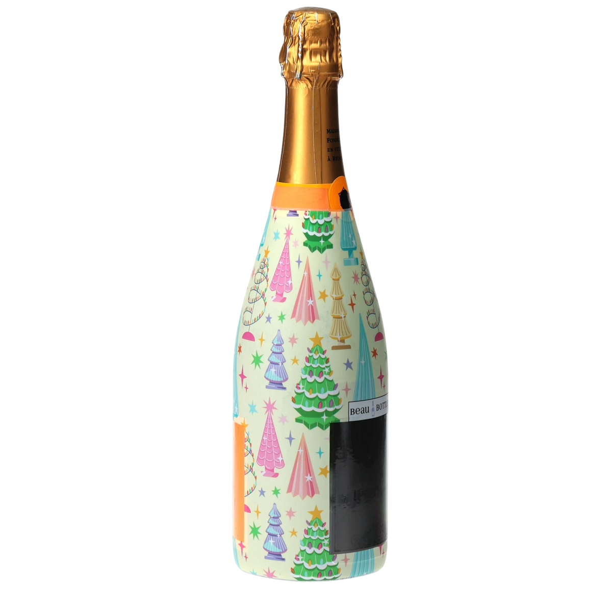 Christmas Tree Champagne Bottle Wrap – Holiday Gift