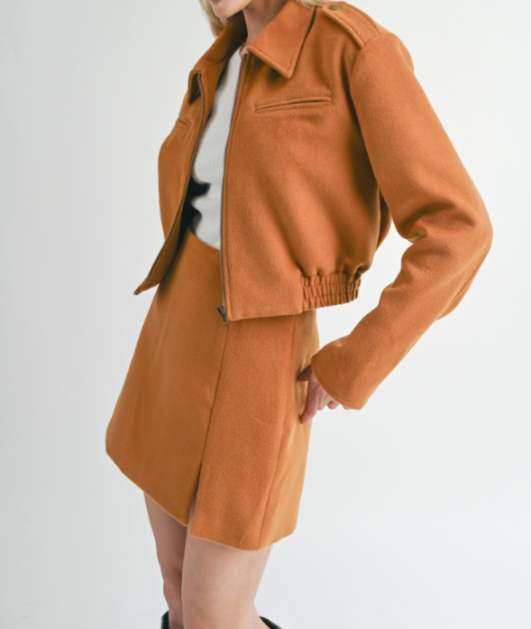 Sueda bomber short womens jacket