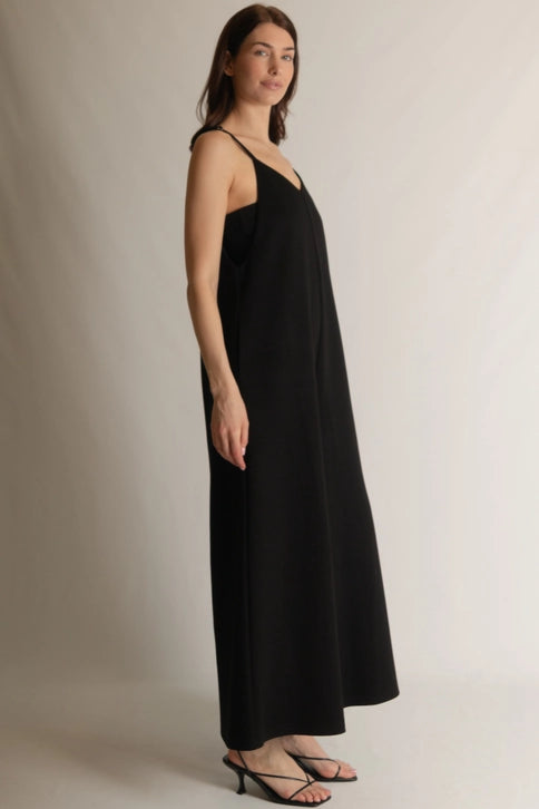 Buttermilk Collection V-Neck Wide Leg Jumpsuit