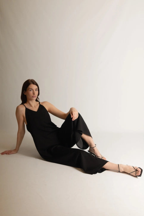 Buttermilk Collection V-Neck Wide Leg Jumpsuit