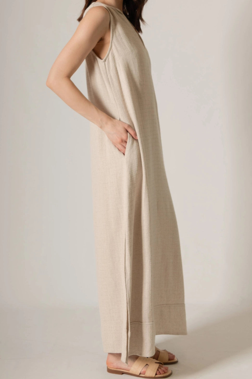 Sunlit Stroll Linen Maxi