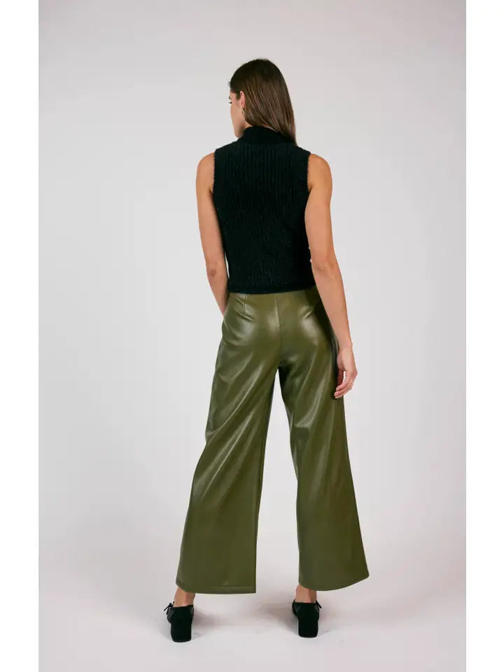 New Era Wide Leg Faux Pants