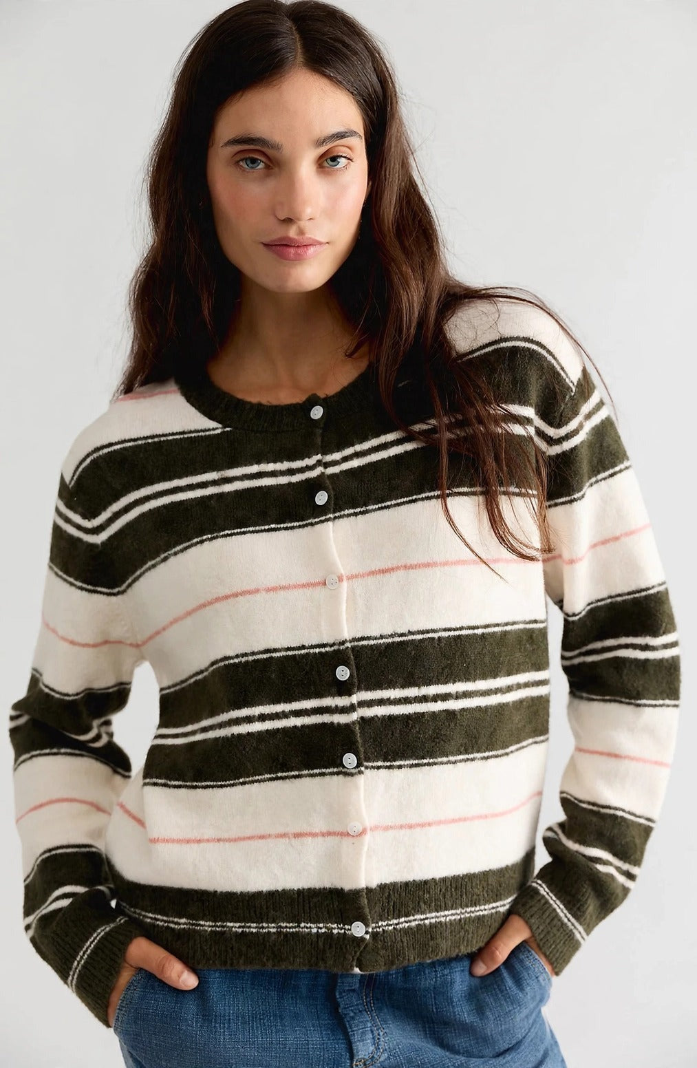 Women's Striped Cardigan
