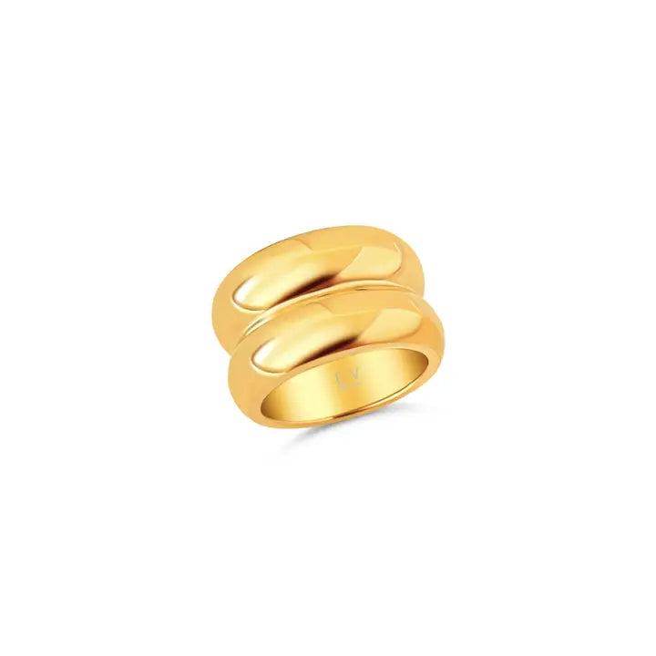 Gold womens waterproof ring