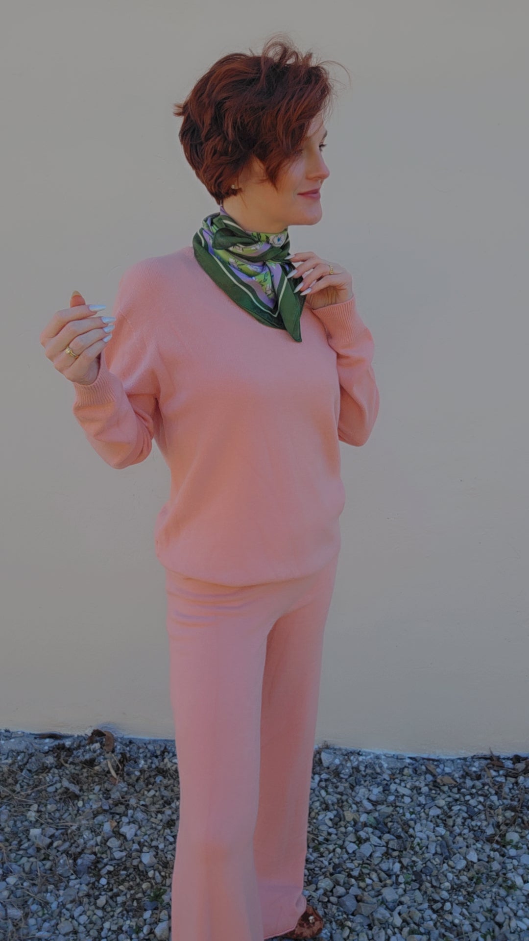 Blush V-neck Sweater