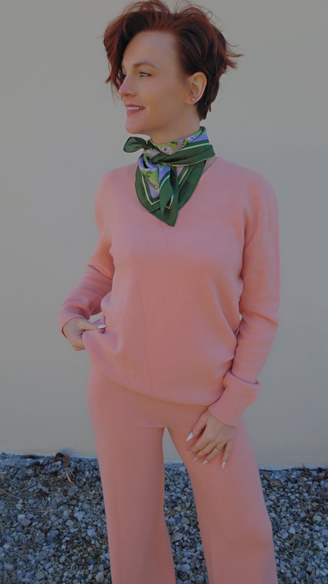 Blush V-neck Sweater