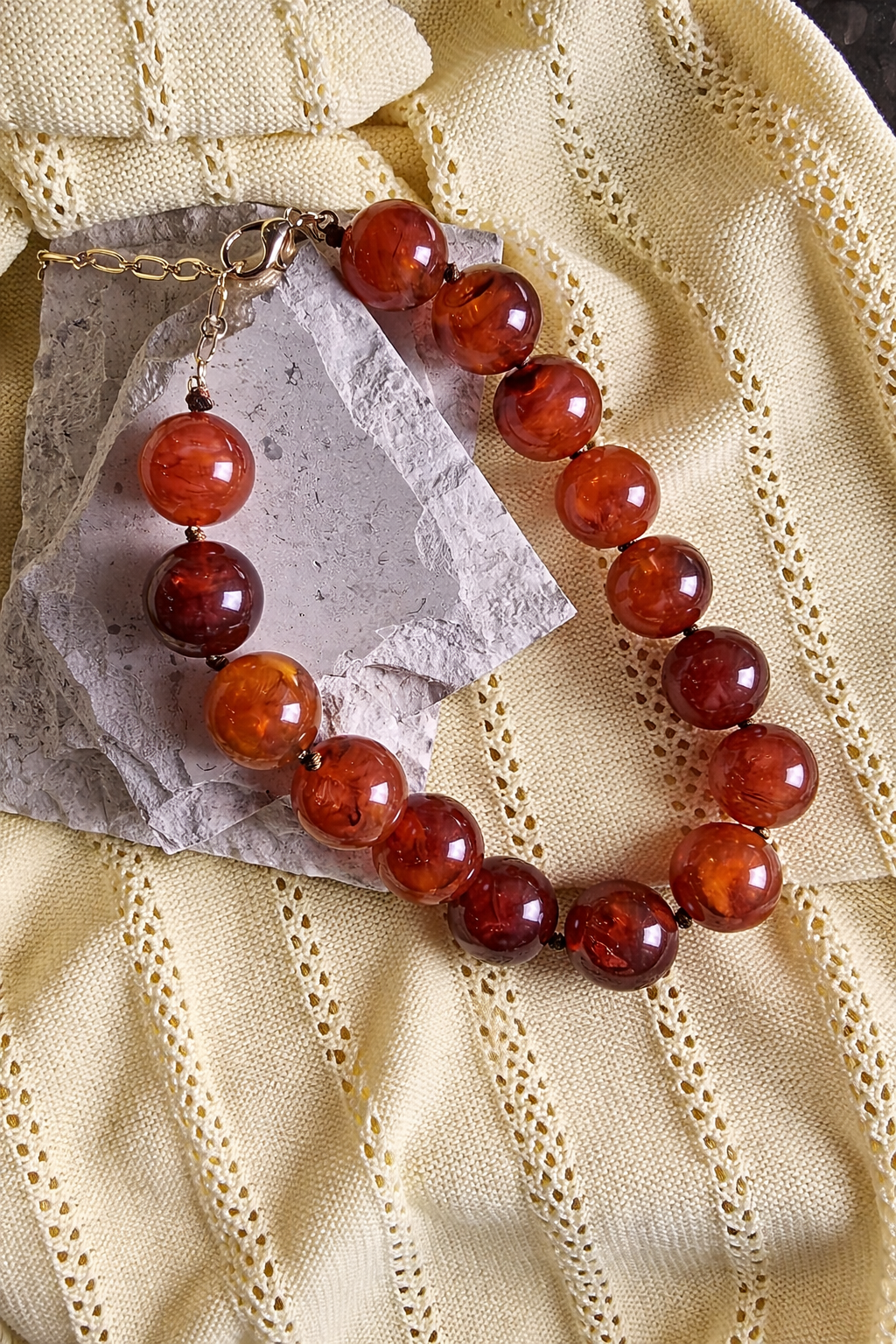 21MM Chunky Beaded Resort Necklace