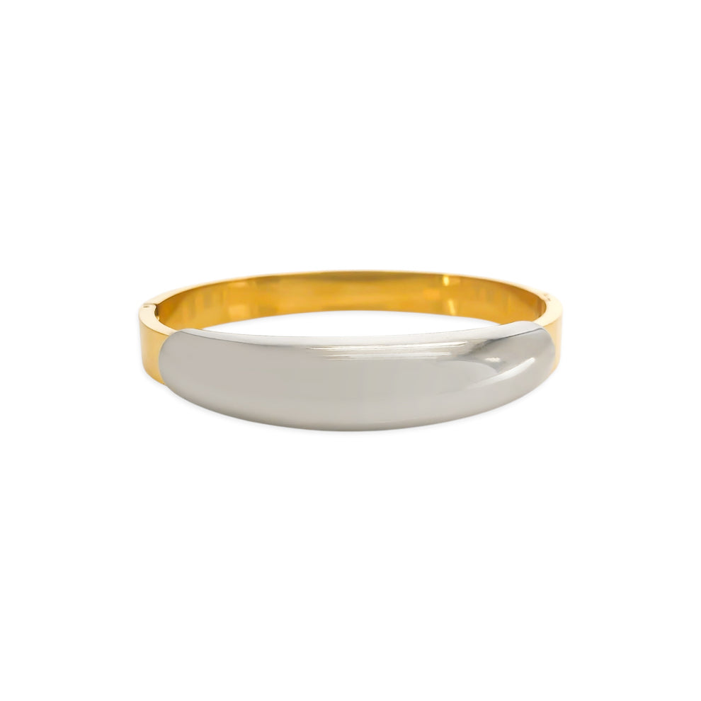 two tone latch gold silver waterproof bracelet