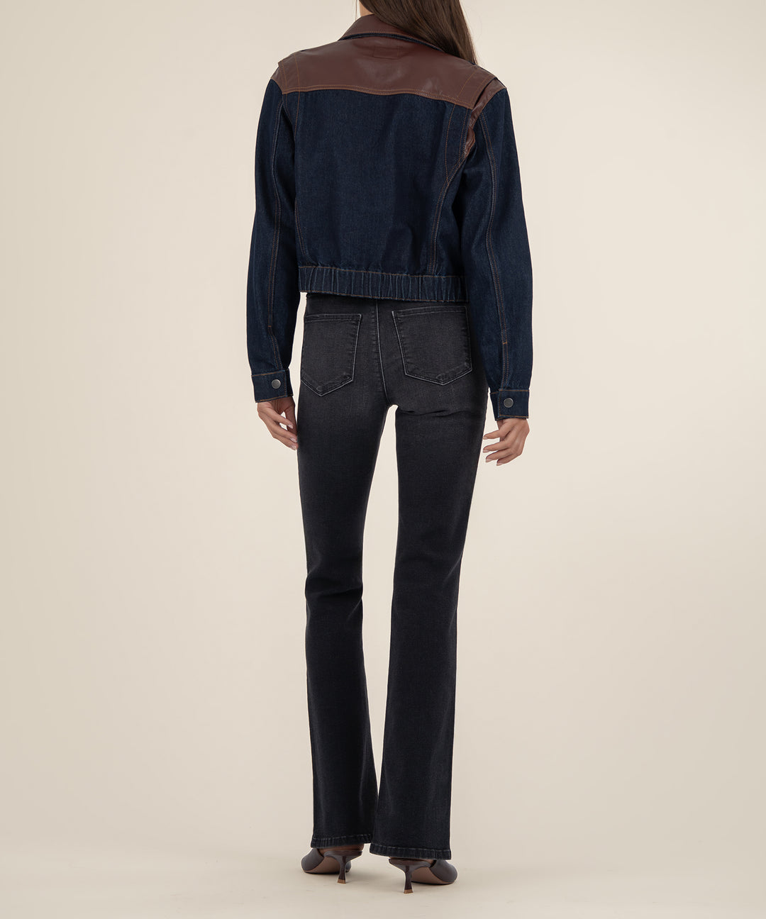 ELLA - BARN JACKET CROPPED W/ CONTRAST COLLAR