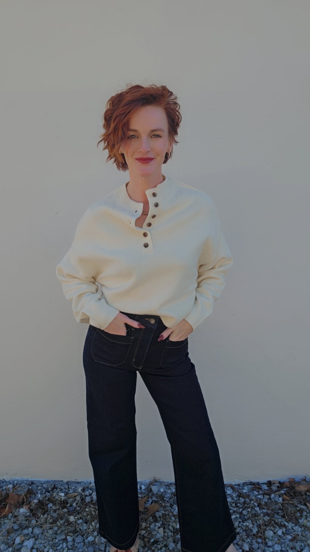 Half Button Down Sweater