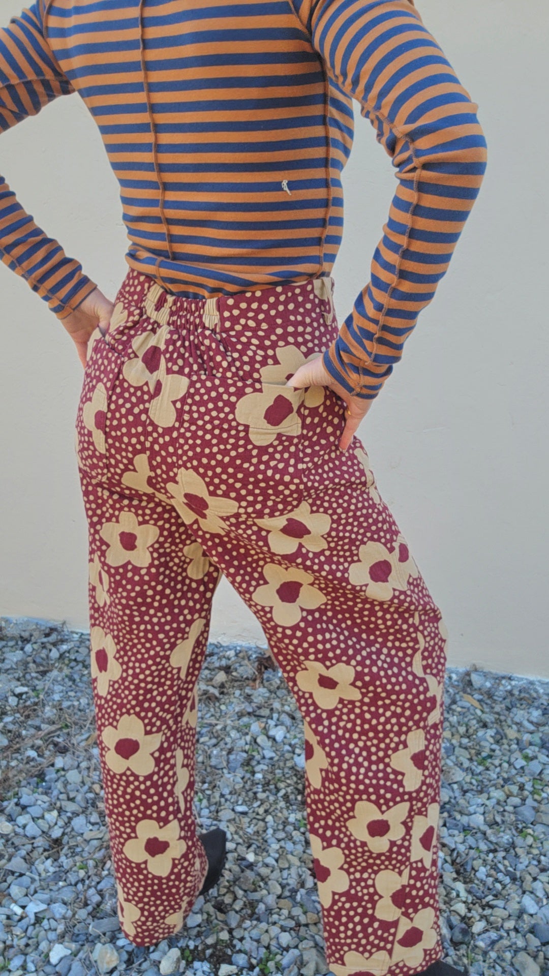 Floral Burgundy Pant