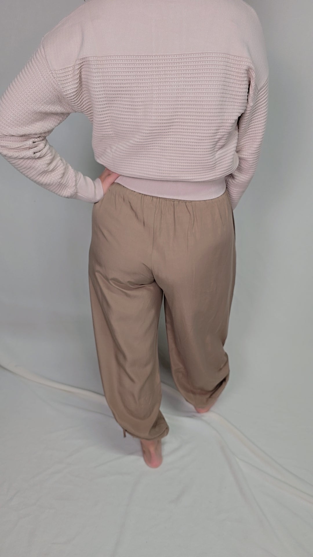 Cinnamon Satin Drawstring Pant