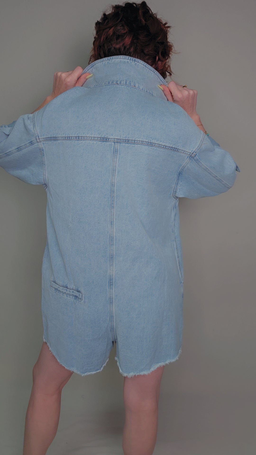 Denim Light Wash Romper
