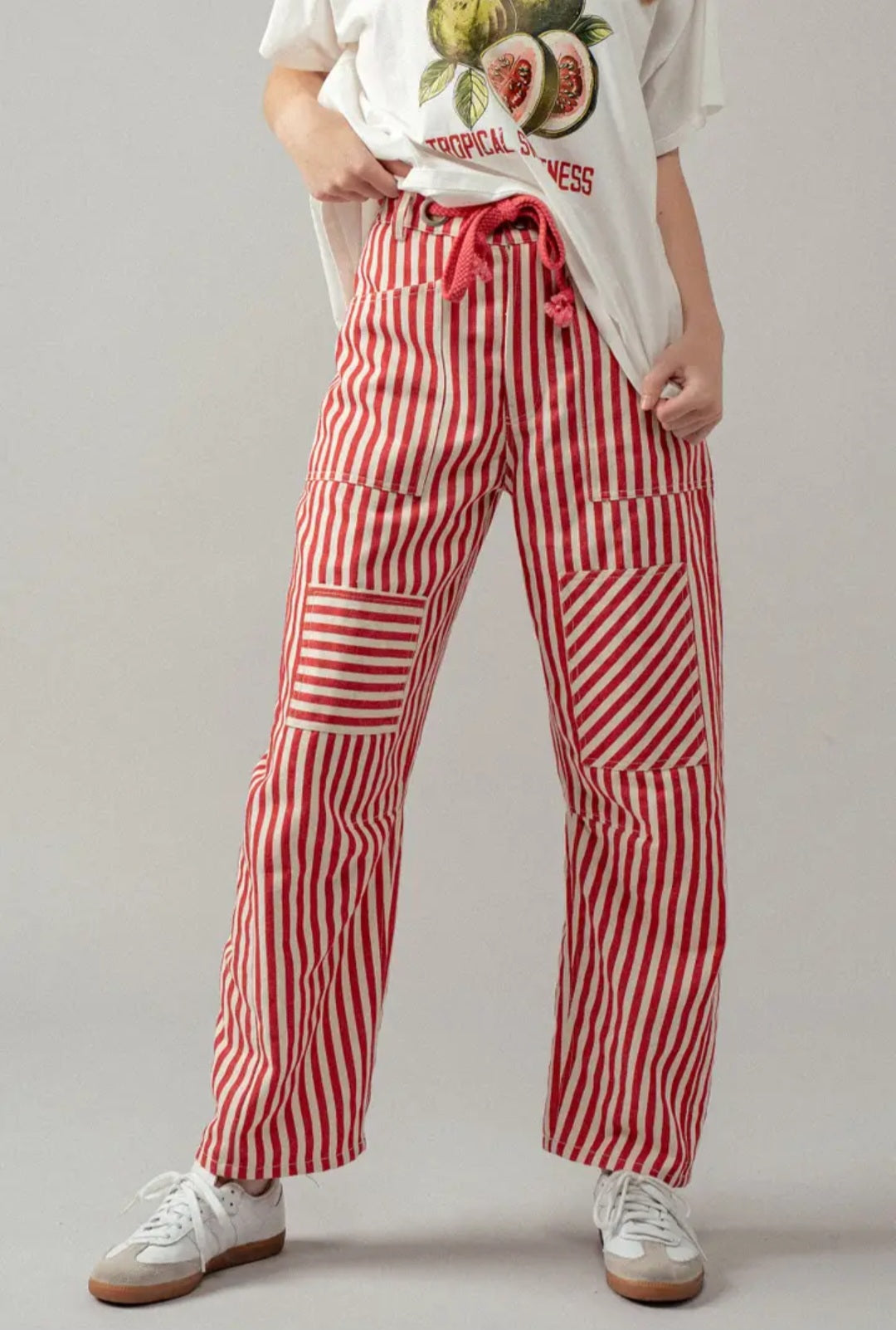 Railroad Striped Patch Pocket
