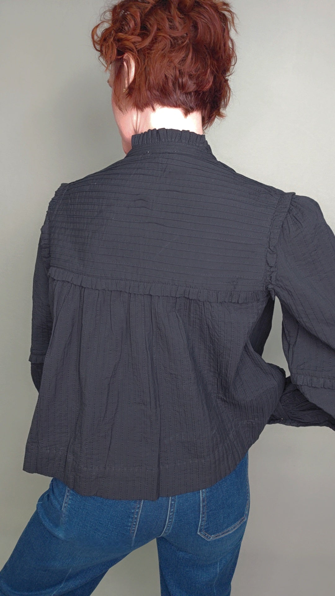 Midnight Muse Tie Neck Blouse