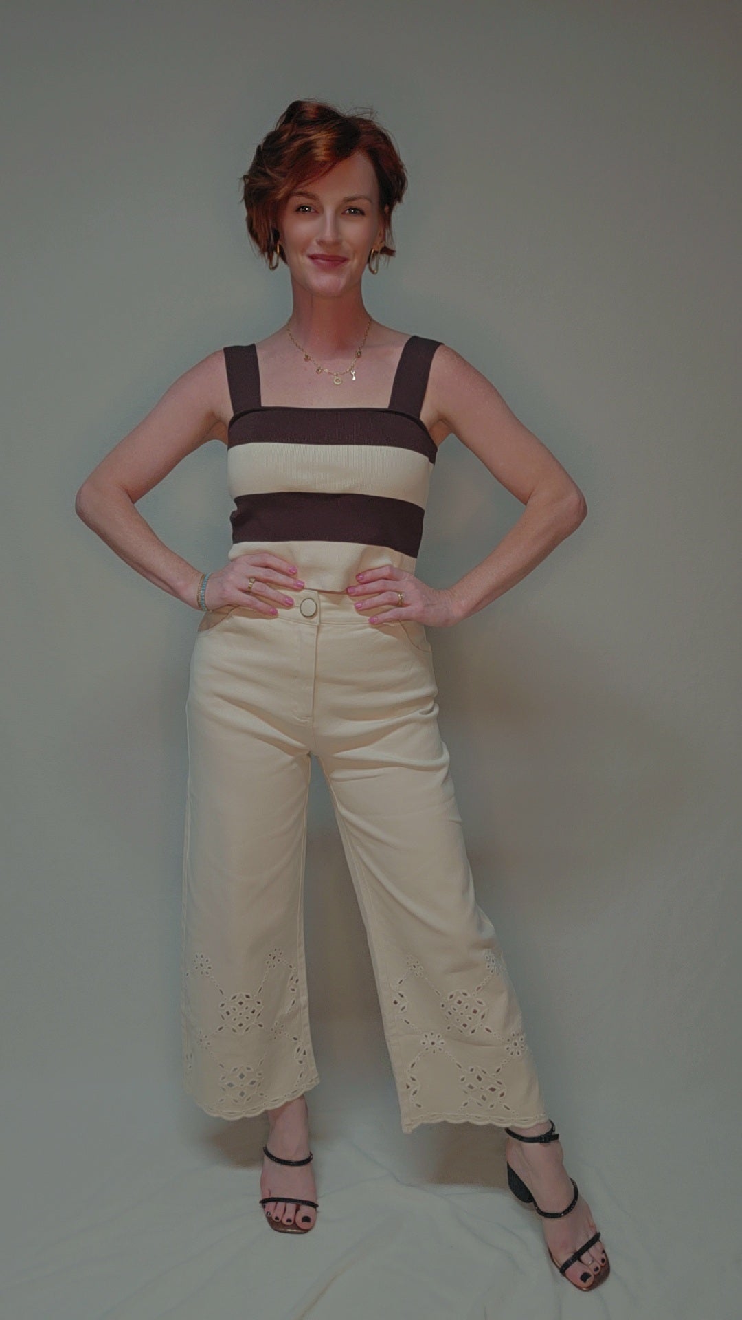 Sundrenched Eyelet Trouser