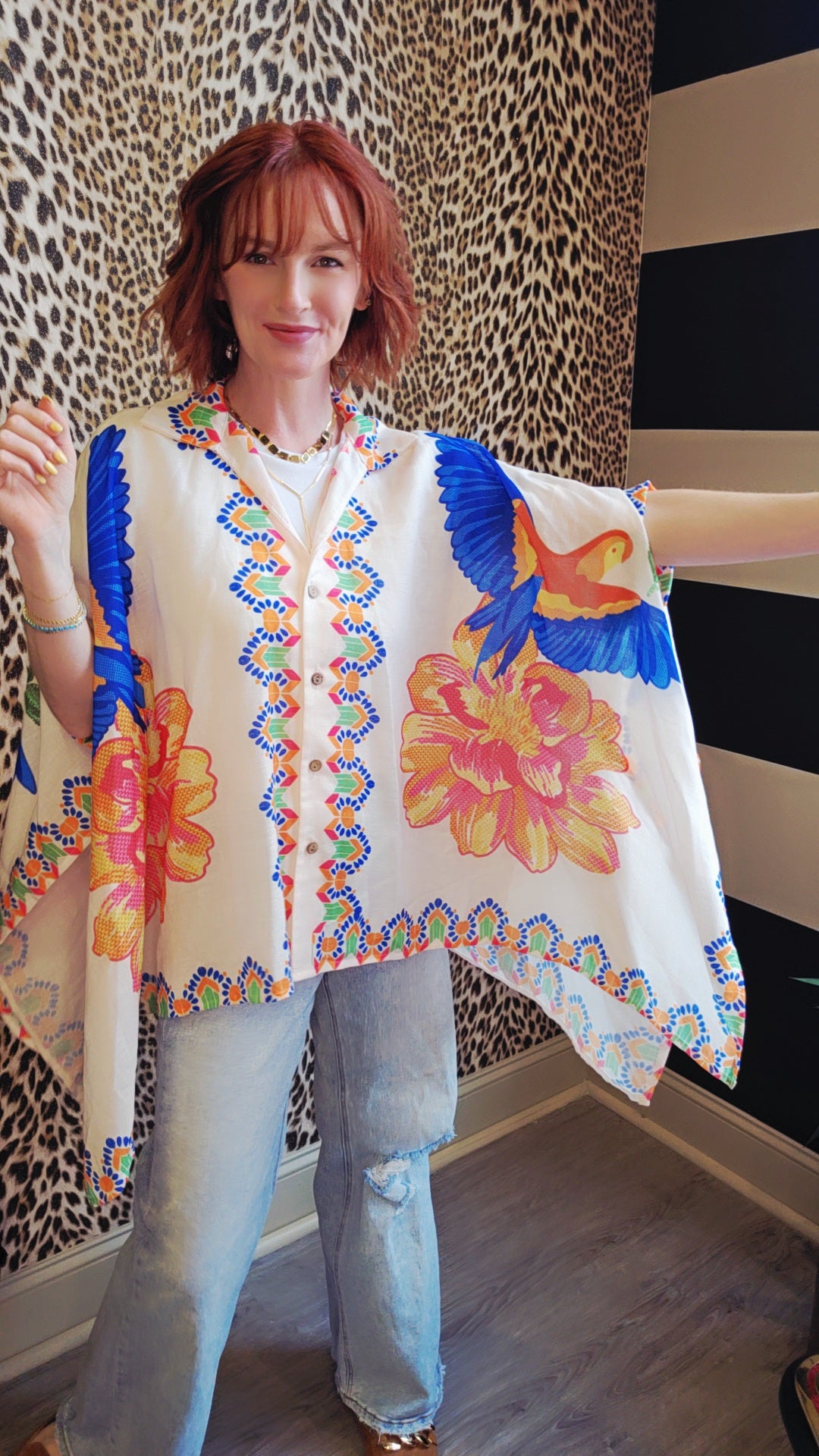 Fiesta Flight Kimono Blouse