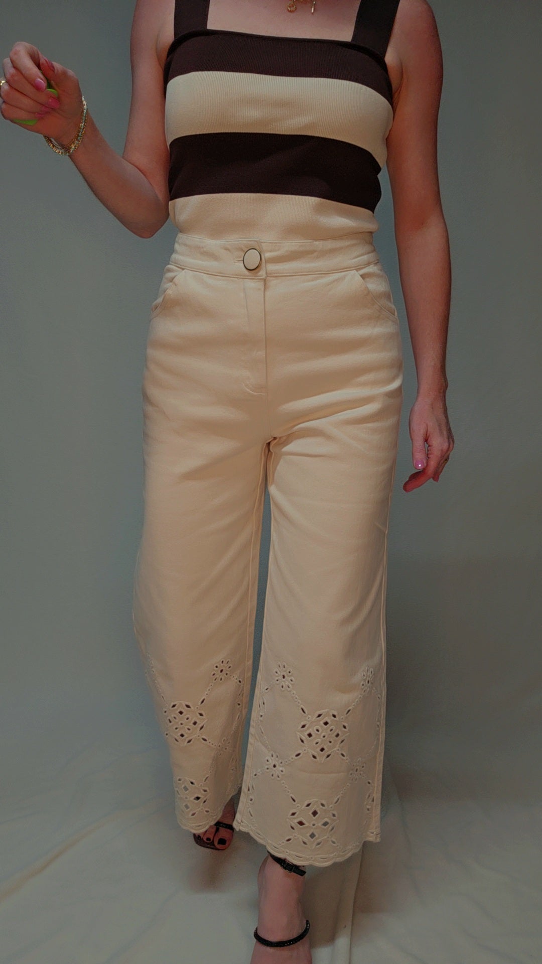 Sundrenched Eyelet Trouser