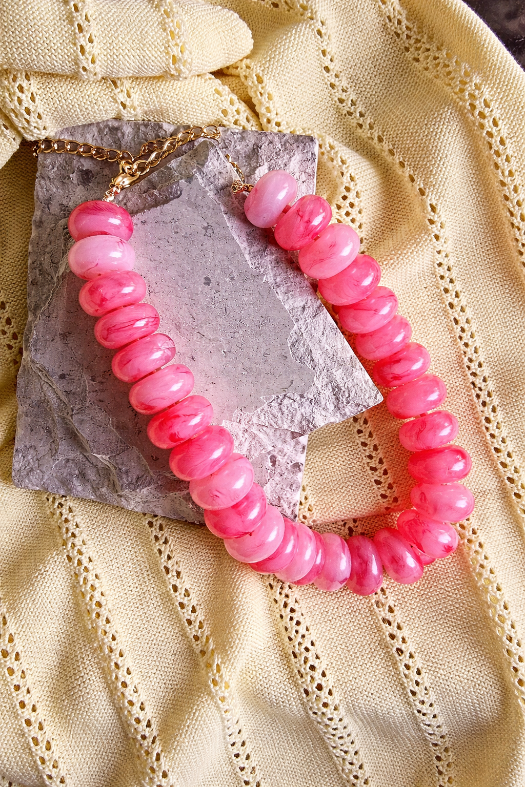 21MM Chunky Beaded Resort Necklace