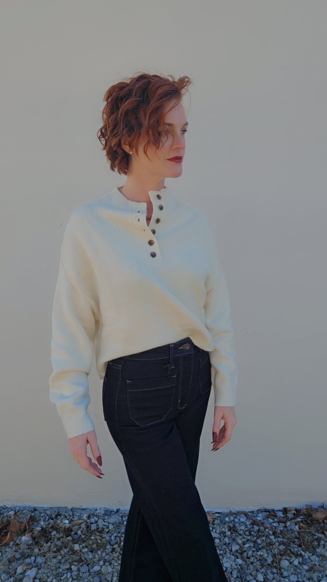 Half Button Down Sweater