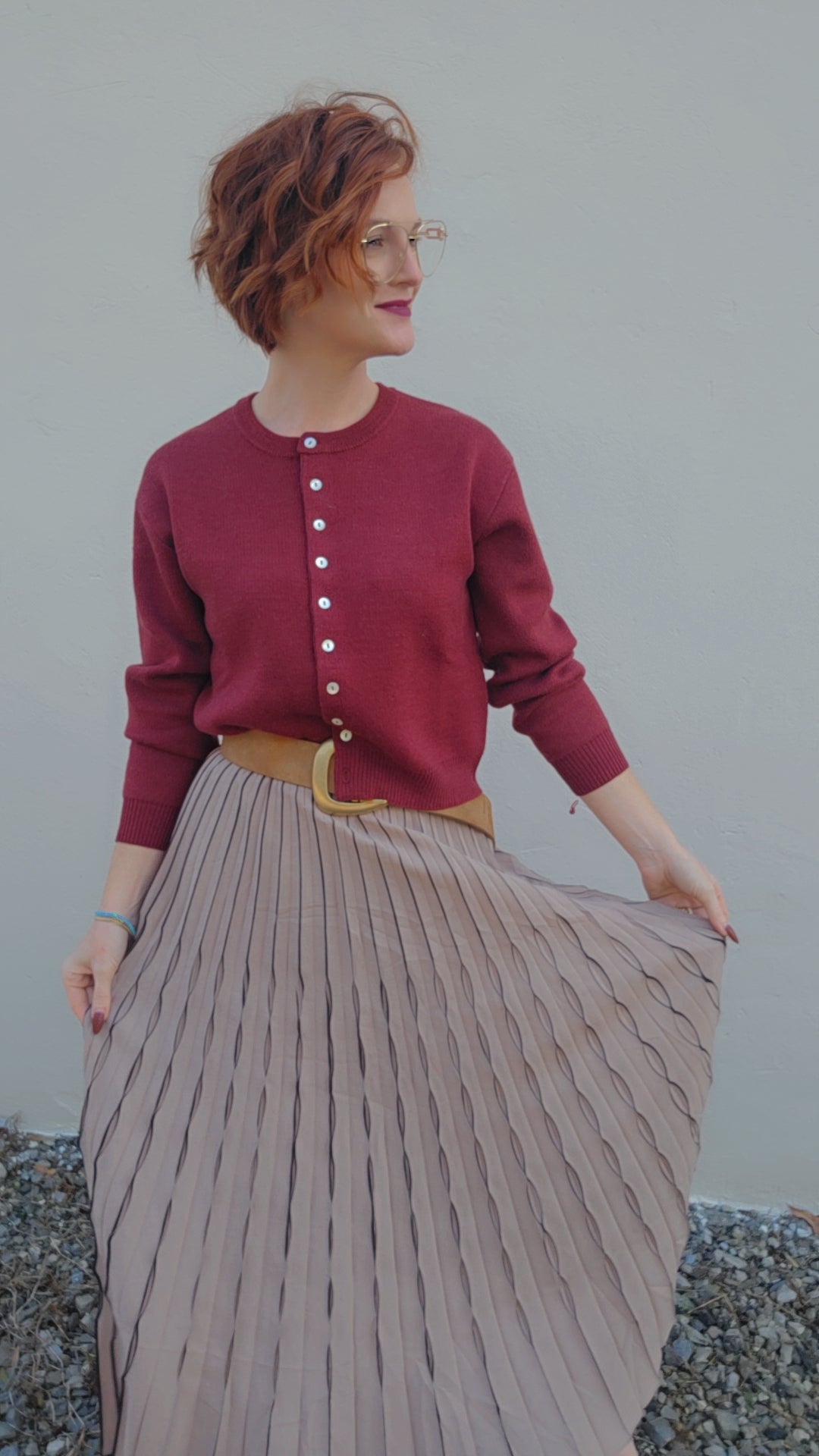 Pleated Midi Skirt