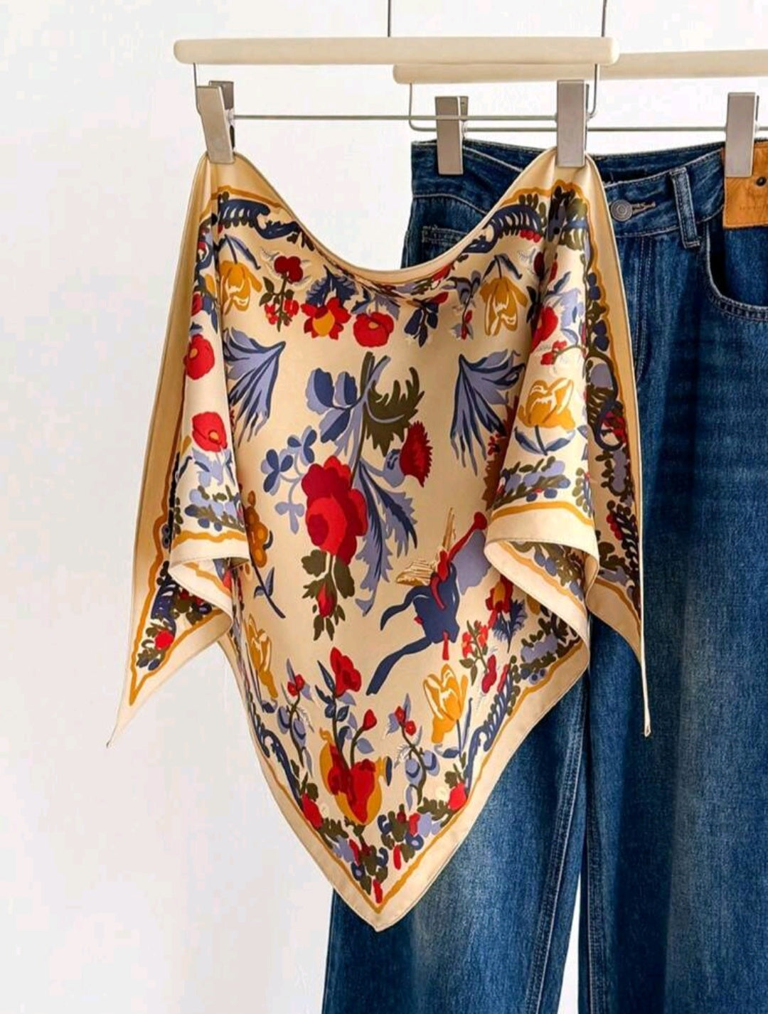 Floral Triangle Scarf