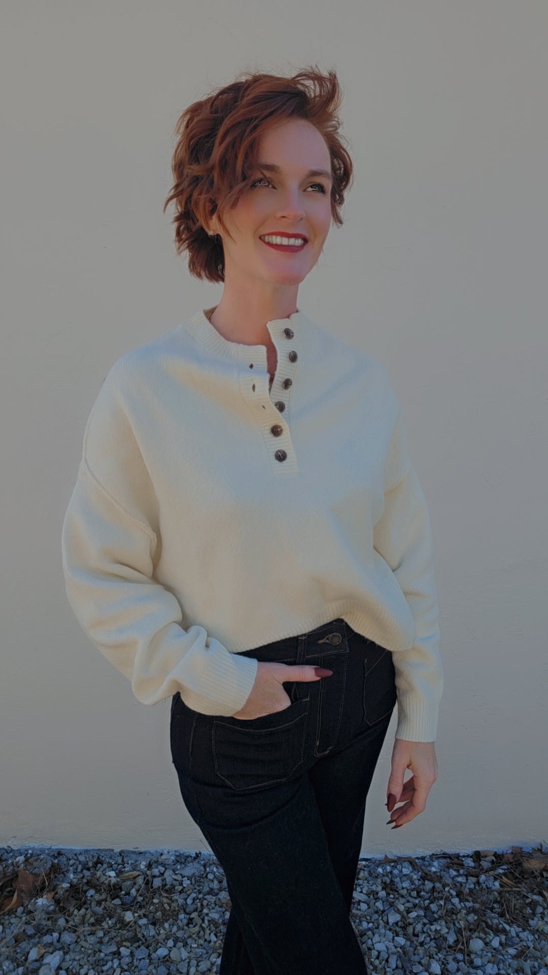 Half Button Down Sweater