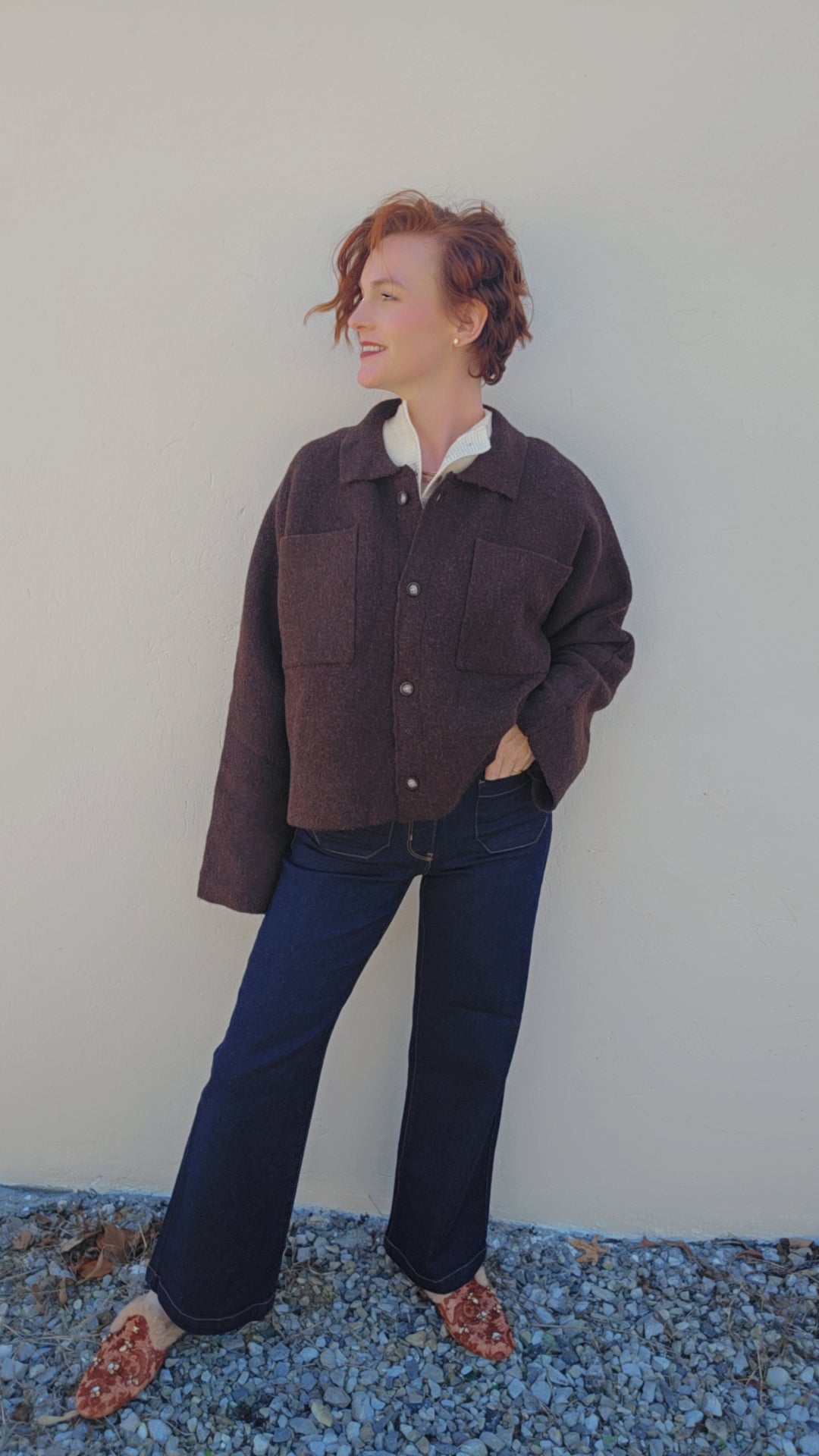 High Collar Knit Cardigan